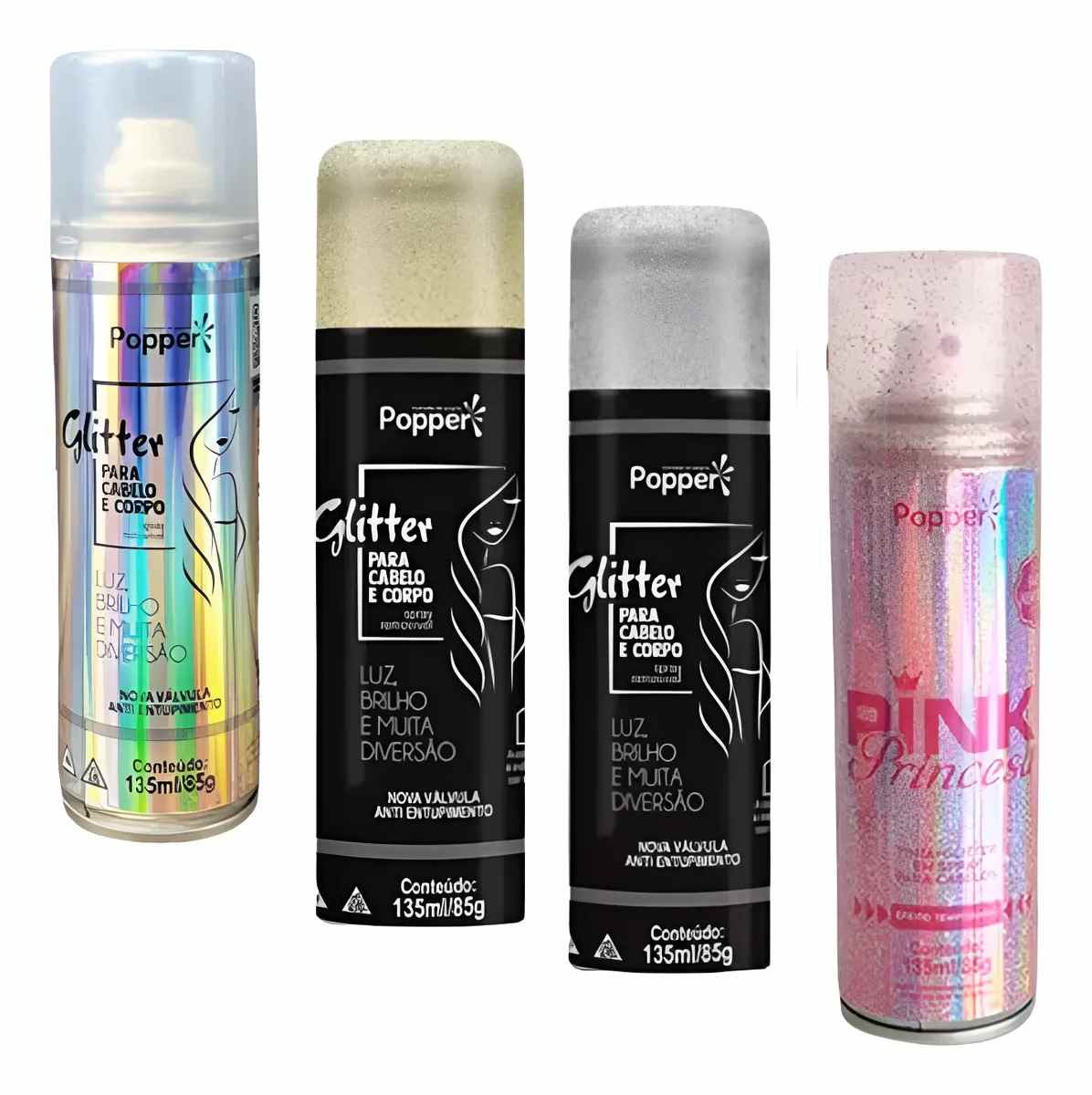 TINTA SPRAY GLITER P/CABELO E CORPO